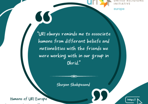 Be able to know people as what they are and not by the religion they believe in - Shayan Shahpasand