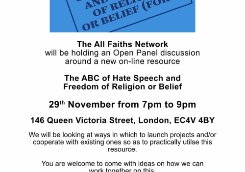 The All Faiths Network organized launch of the 